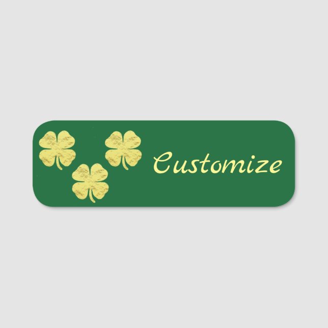 Golden Shamrocks Thunder_Cove Name Tag (Front)