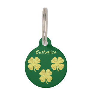 Golden Shamrocks Thunder_Cove Pet Tag