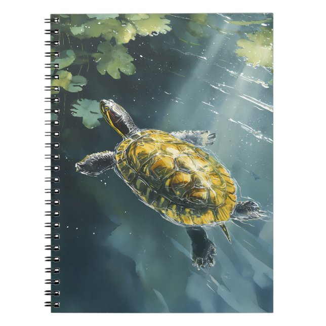 Golden Shell Turtle Light Notebook (Front)