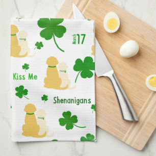Golden Shenanigans St. Patrick’s Day Kitchen Towel