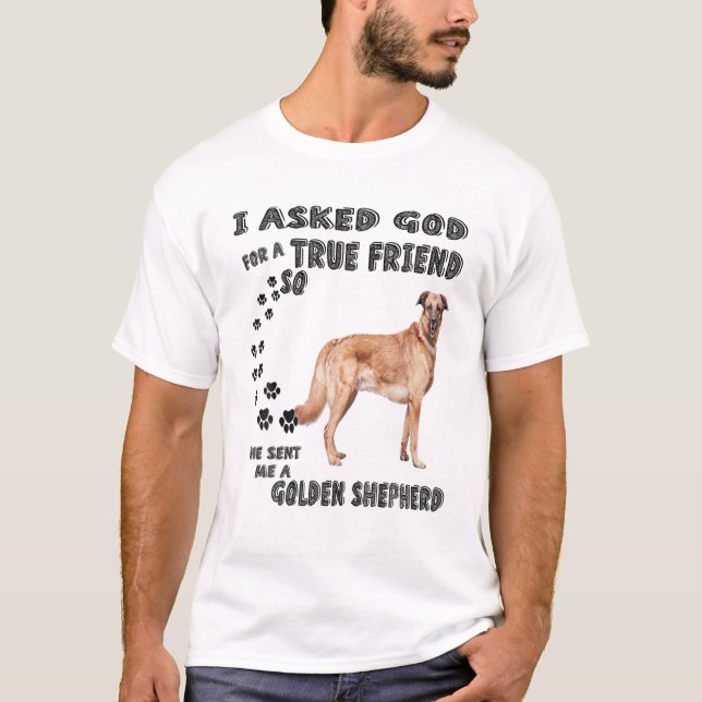 Golden Shepherd Quote Mum Dad Costume, German Retr T-Shirt (Front)