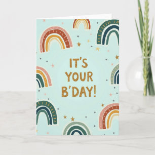 Golden Shimmer Birthday Card