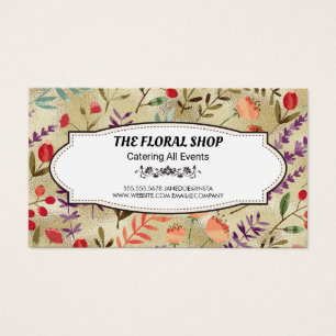 Golden Shimmer Floral Pattern