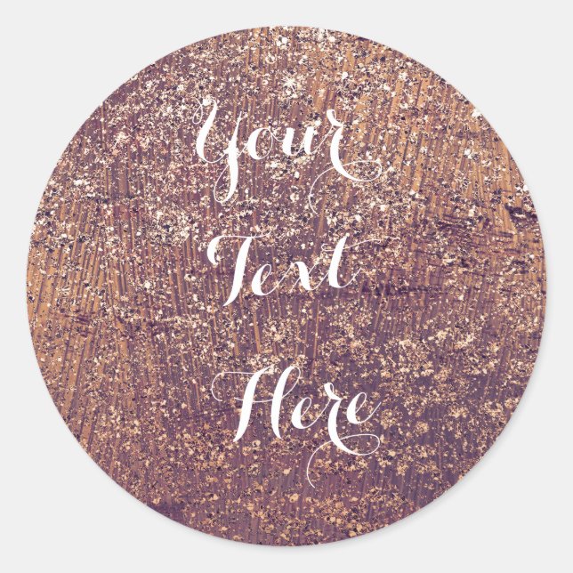 Golden Shimmer Glam Birthday Party Favour Classic Round Sticker (Front)