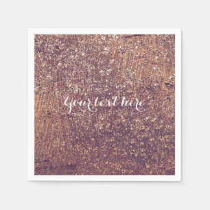 Golden Shimmer Glam Faux Glitter Birthday Party Napkin