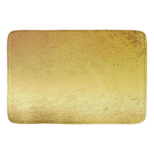 Golden shimmery lake water surface minimalistic  bath mat (Front)