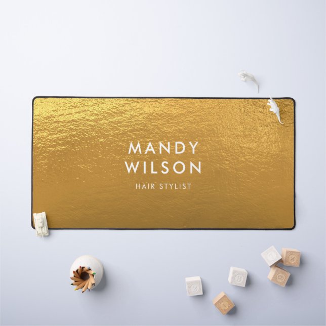 Golden Shine Stylish FAUX FOIL LARGE Desk Mat (Kids Table)