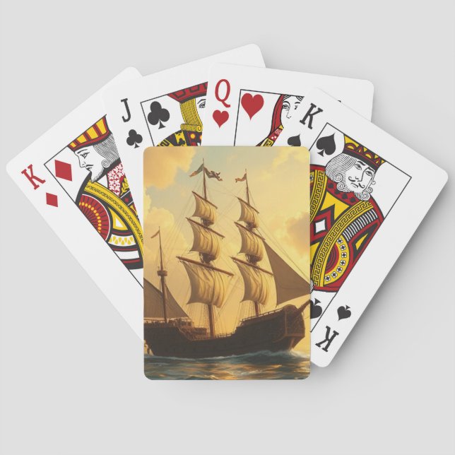 Golden Ship Playing Cards (Back)