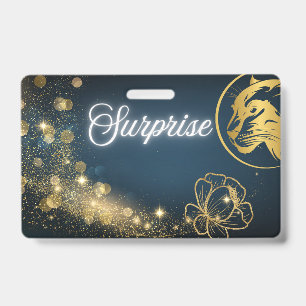 Golden Shooting Star Surprise ID Badge