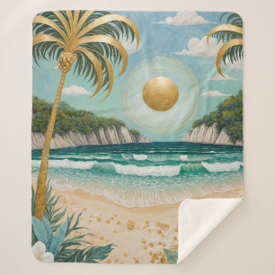 Golden Shores Sherpa Blanket