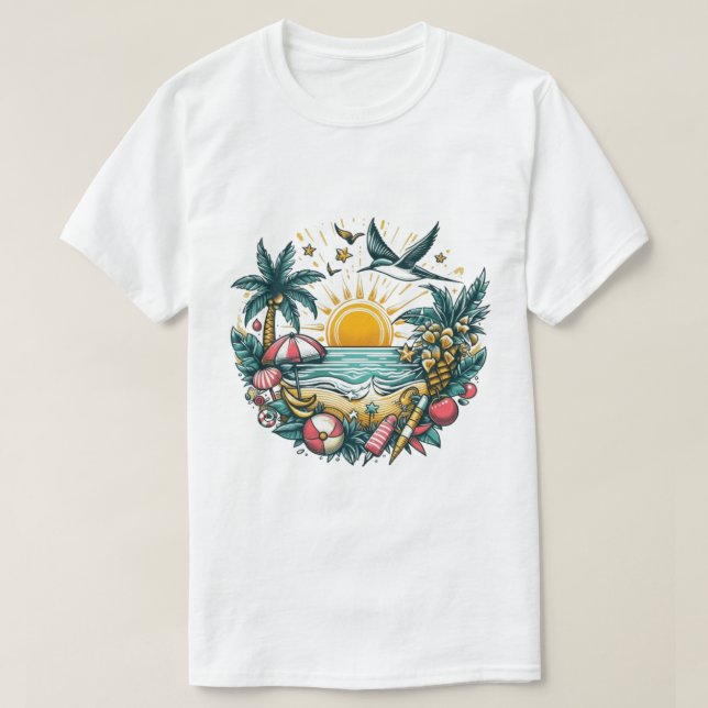 Golden Shores T-Shirt (Design Front)