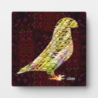 Golden Show Racer Pigeon Plaque