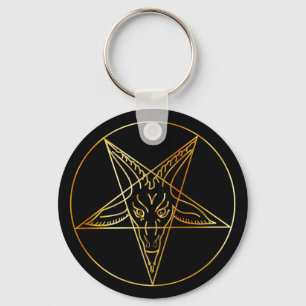 Golden sigil of Baphomet Key Ring