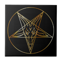 Golden sigil of Baphomet