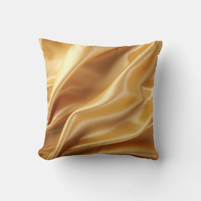 Golden Silk Elegance Pillow (Front)