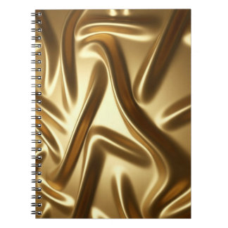 Golden Silk Fabric – Luxurious Flowing Texture Notebook
