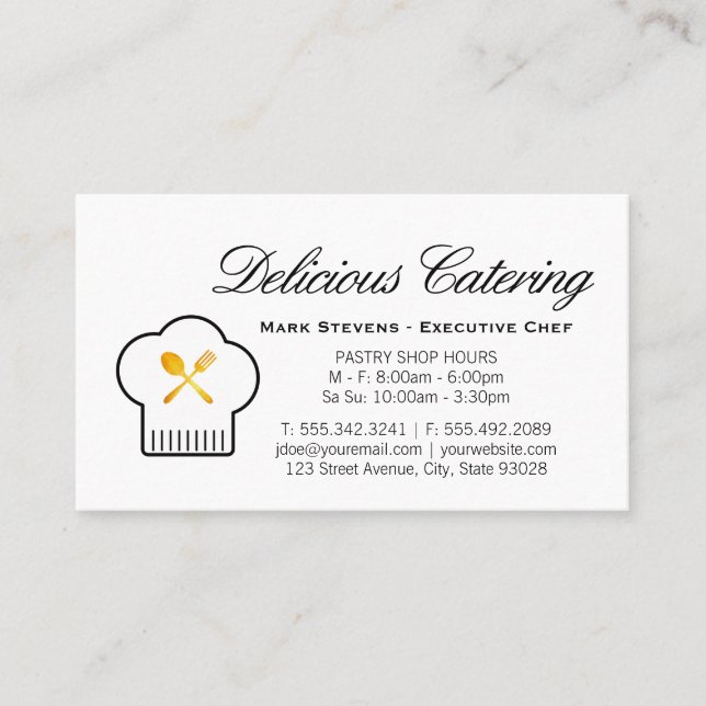Golden Silverware | Culinary Master Business Card (Front)