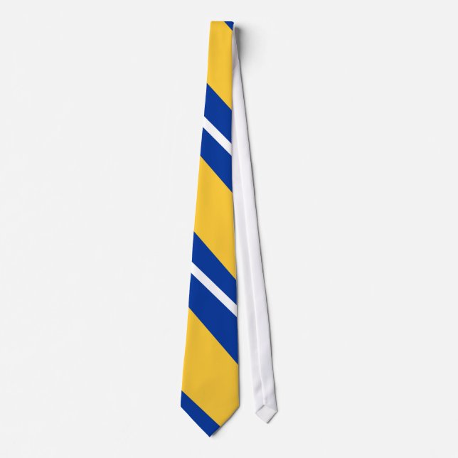 Golden Sisco Fighters II Diagonal-Striped Tie (Front)