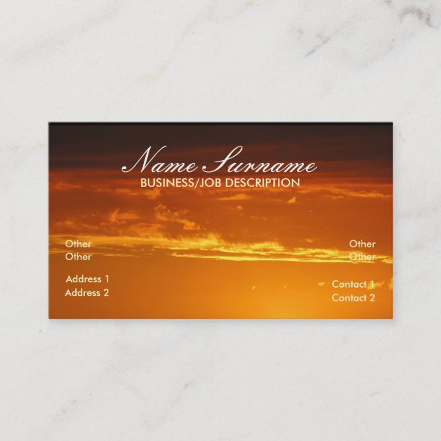 Golden Skies Business Card (Front)