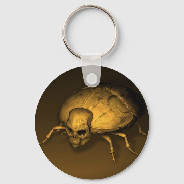 Golden Skull Bug Key Ring (Front)