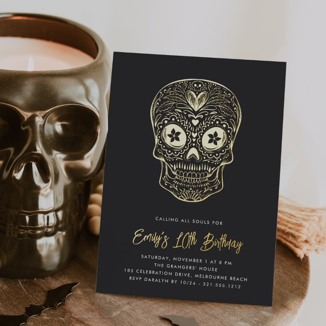 Golden Skull Dia de los Muertos Birthday Party (Creator Uploaded)