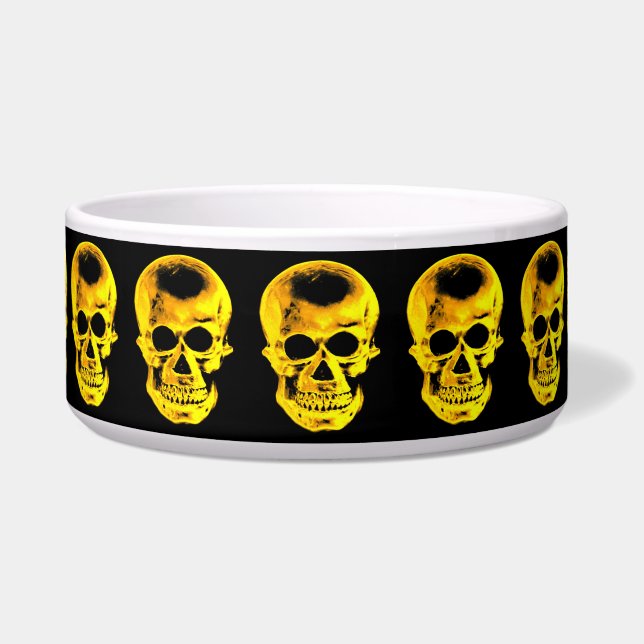 Golden Skull Pet Bowl (Front)