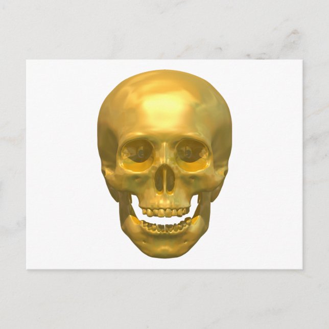 Golden Skull Postcard (Front)
