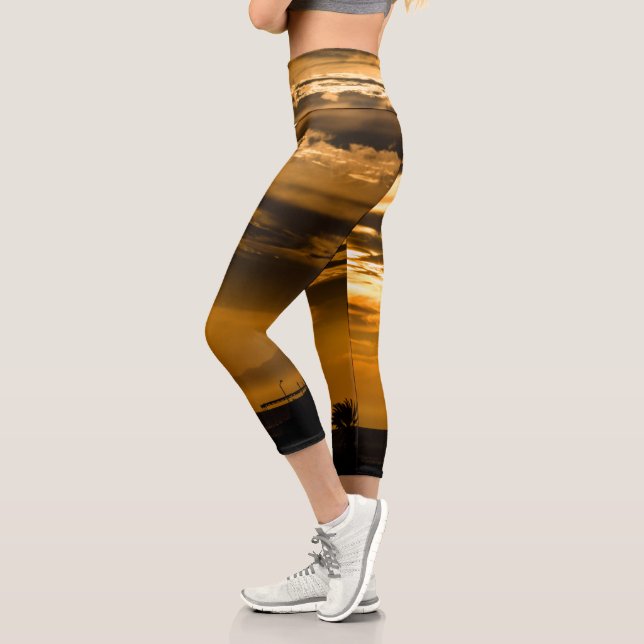Golden Sky Capri Leggings (Left)