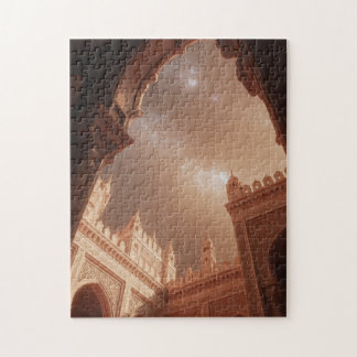 Golden Sky Courtyard – Starlit Serenity  Jigsaw Puzzle