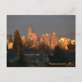 Golden Skyline, Vancouver BC Postcard