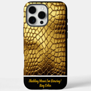 Golden snake skins gleam in the light iPhone 16 pro max case