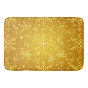 Golden Snow Bath Mat