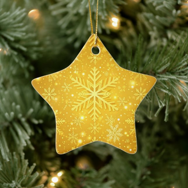 Golden Snow Ceramic Tree Decoration (Tree)