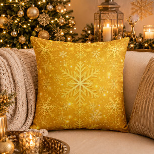 Golden Snow Cushion