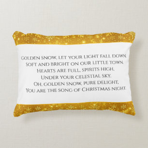 Golden Snow Decorative Cushion