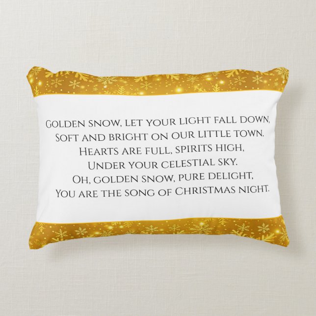 Golden Snow Decorative Cushion (Front)