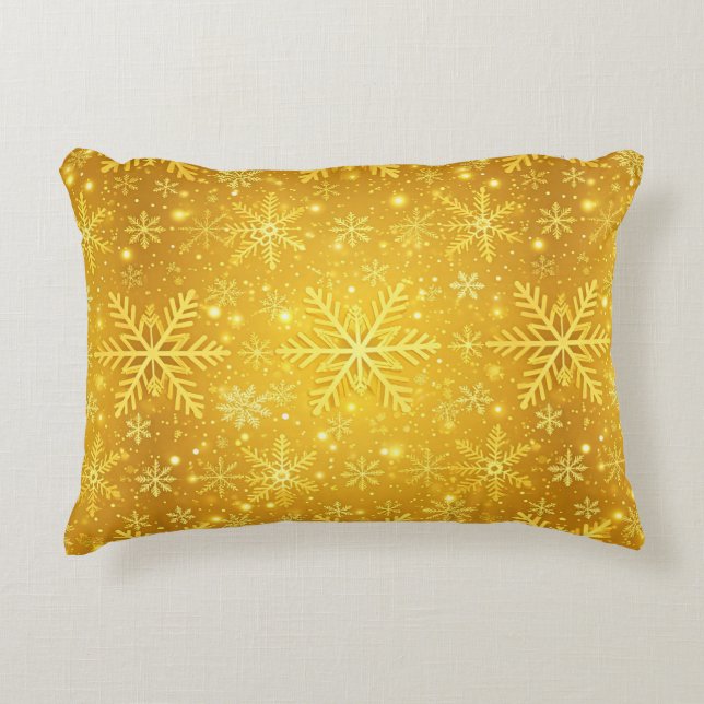 Golden Snow Decorative Cushion (Front)