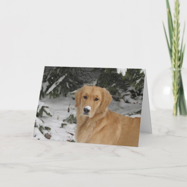 Golden Snow Holiday Card (Front)