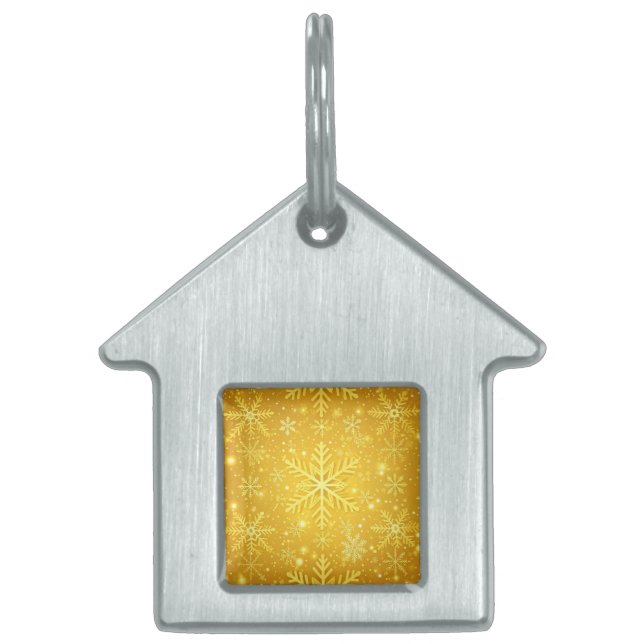 Golden Snow Pet ID Tag (Front)