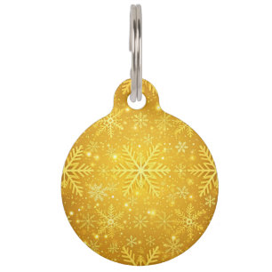 Golden Snow Pet Tag