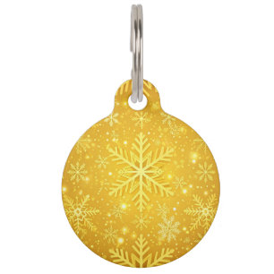 Golden Snow Pet Tag