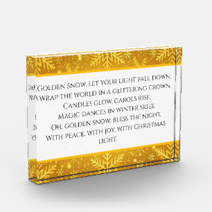 Golden Snow Photo Block