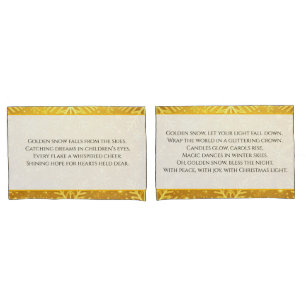 Golden Snow Pillowcase