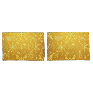 Golden Snow Pillowcase