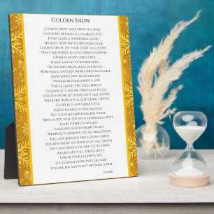 Golden Snow Plaque