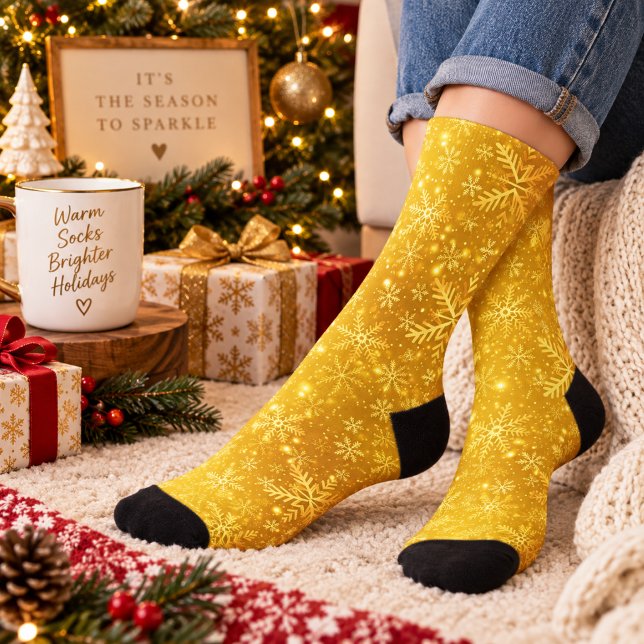 Golden Snow Socks (Holiday Season 9/1-10/31)
