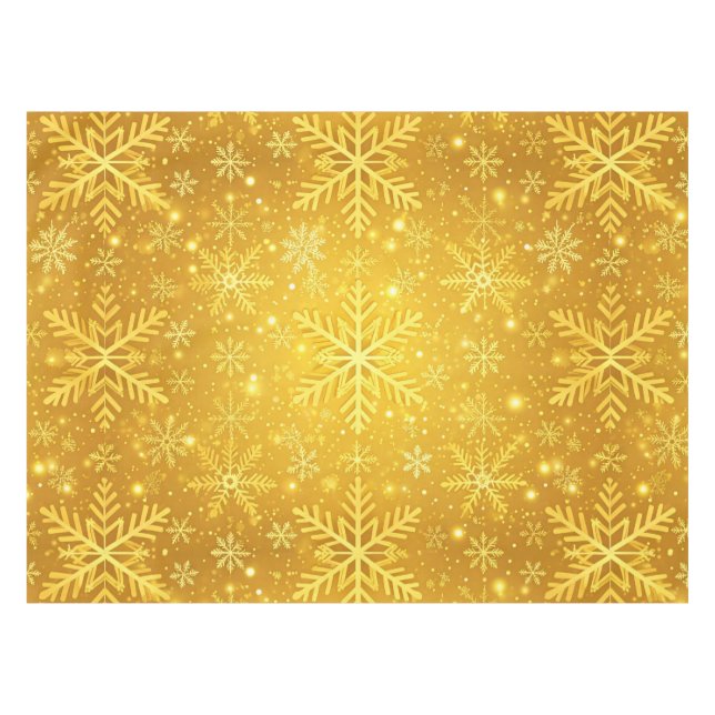 Golden Snow Tablecloth (Front (Horizontal))