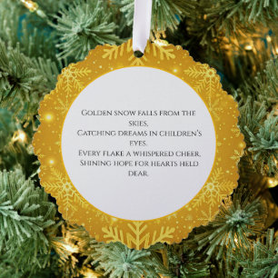 Golden Snow Tree Decoration Card