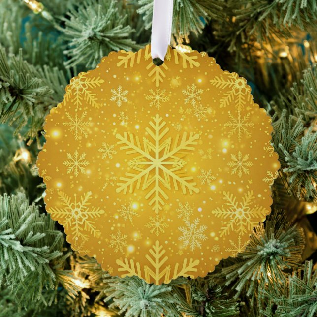 Golden Snow Tree Decoration Card (Insitu (Tree))