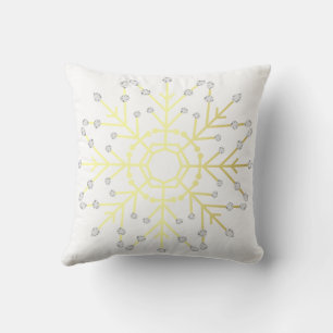 Golden Snowflake  Cushion